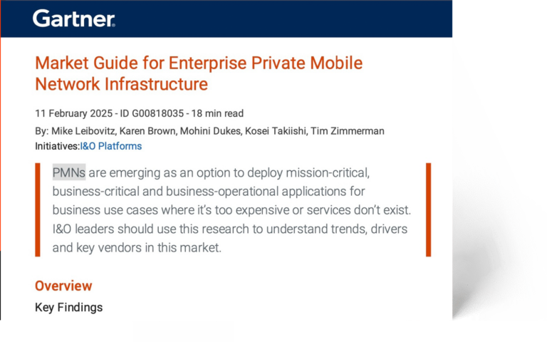 Gartner private network 5G